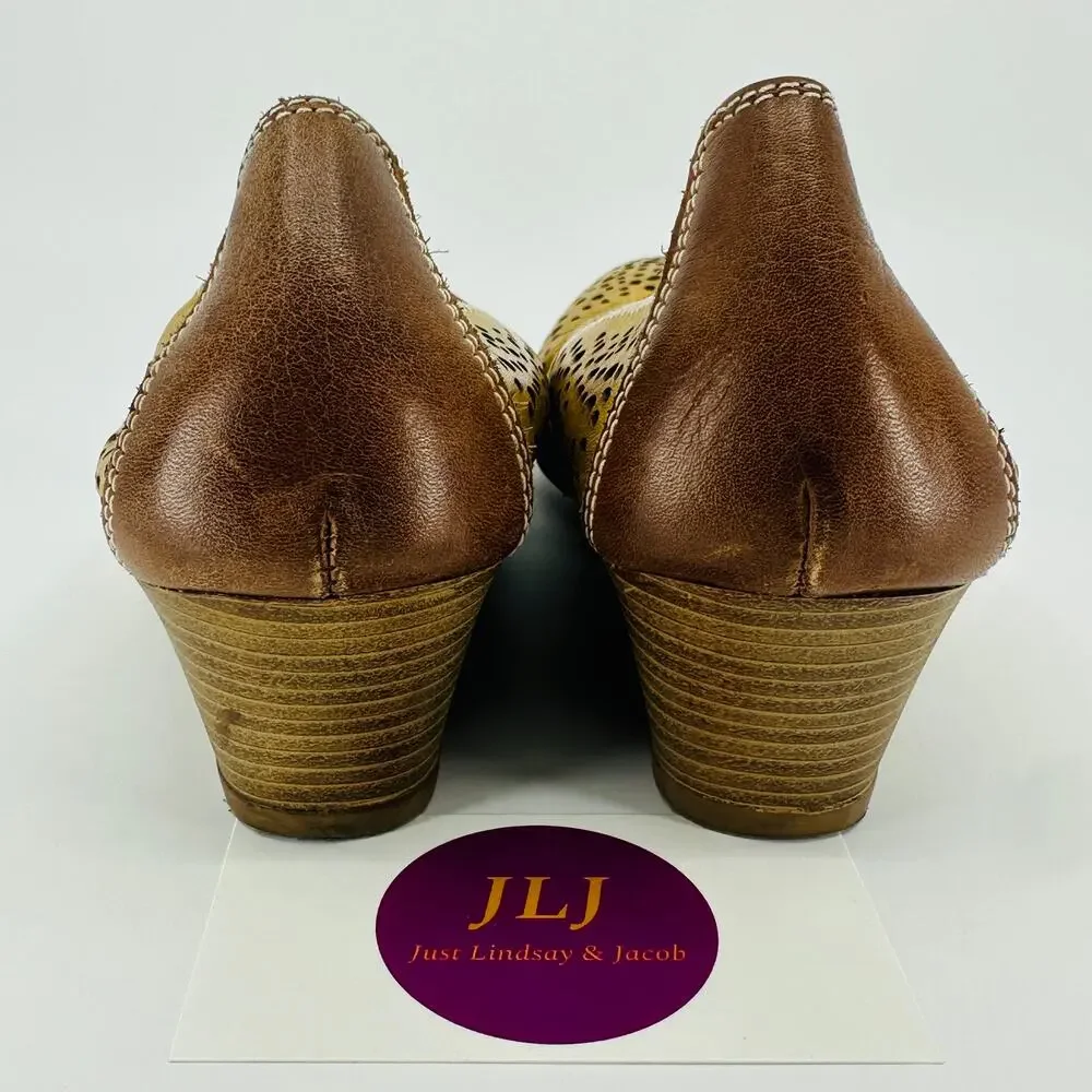 Pikolinos Women's Trento Perforated Leather Wedge Heels Size 38 EU/ 7.5-8 US